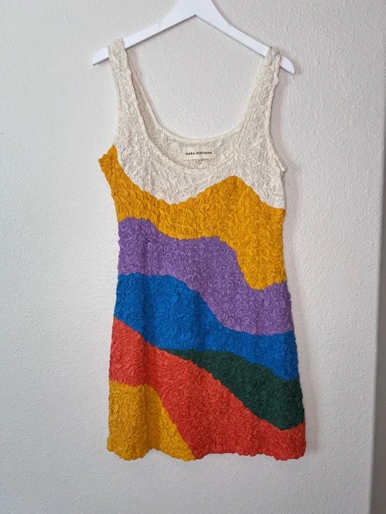 Mara Hoffman Laura Dress Popcorn Meadows size Large Rare - Picture 5 of 9